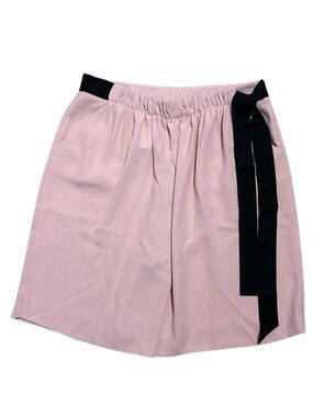 Women's Red Valentino Elastic Waist Pink Shorts with Black Accent Size